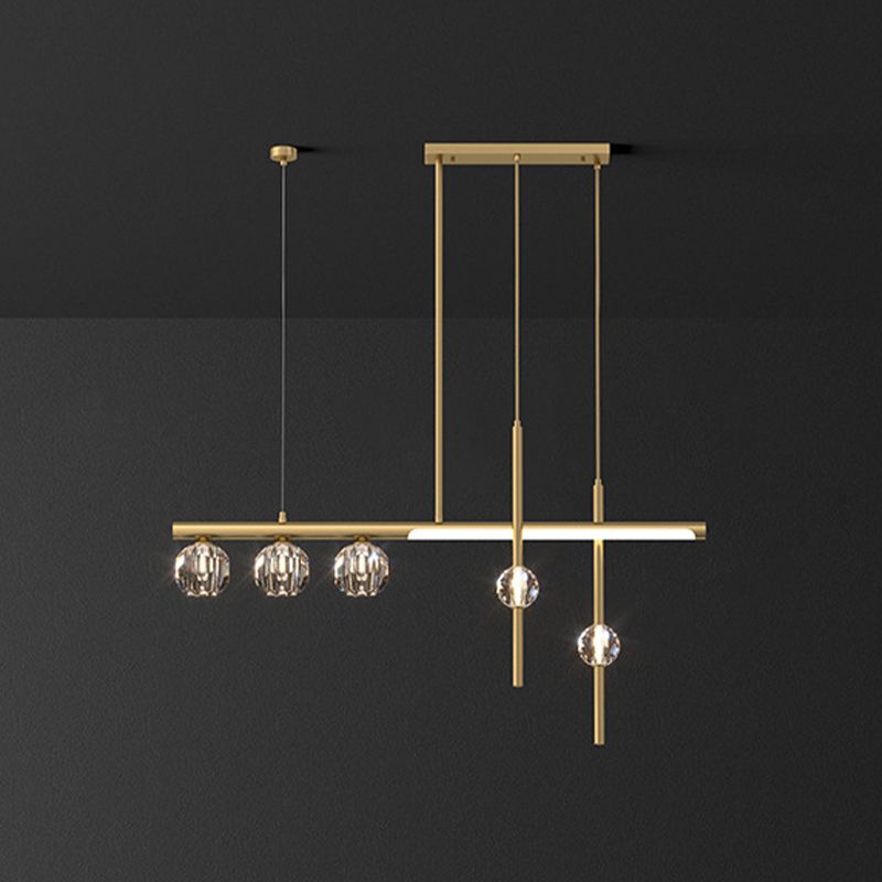 Kirsten Moderno LED Lámpara Colgante Oro Comedor Metal