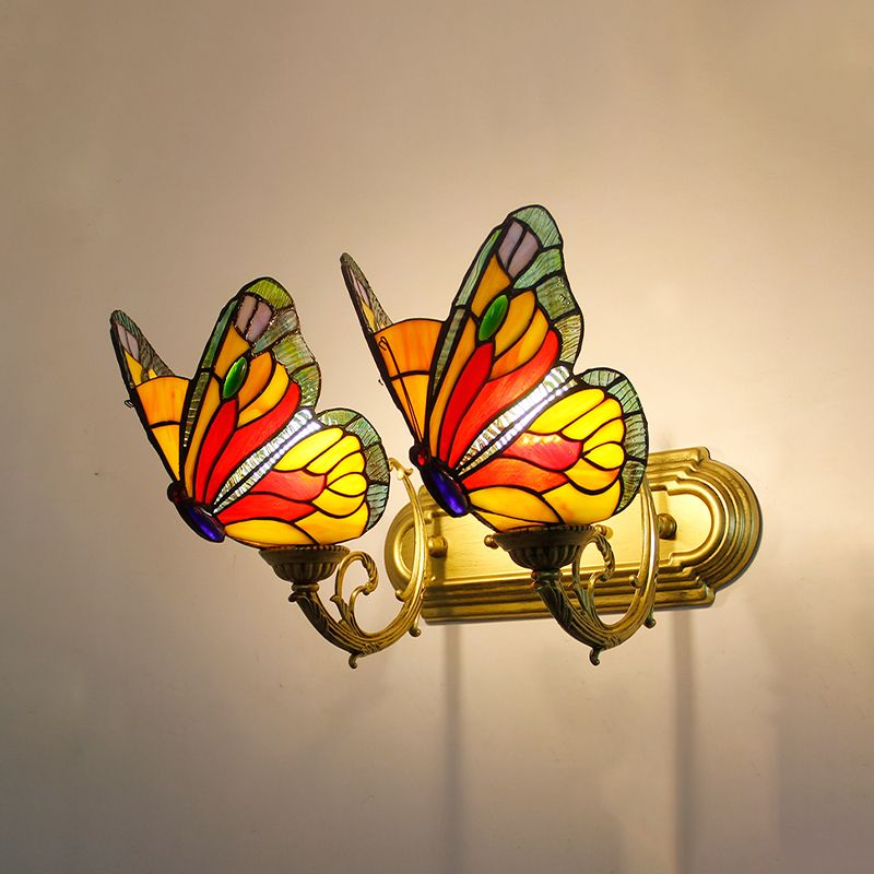 Kady Artístico LED Mariposa Aplique Rojo/Azul/Multicolor/Azul Claro Dormitorio/ Salón/ Vestíbulo Metal/Vidrio