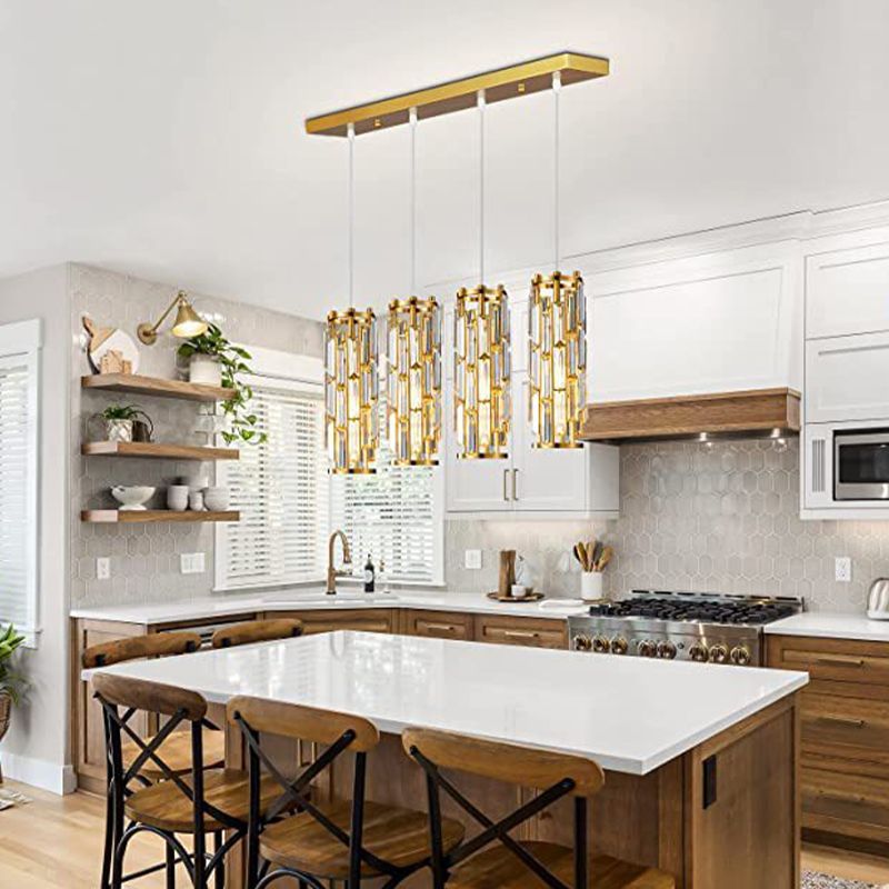 Kristy Diseño En Forma de Racimo LED Lámpara Colgante Negro/Oro Comedor Mesa de Comedor Cristal 1/3/4 Llamas