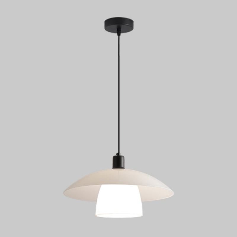 Carins Moderno LED Lámpara Colgante Blanco Comedor Metal & Vidrio