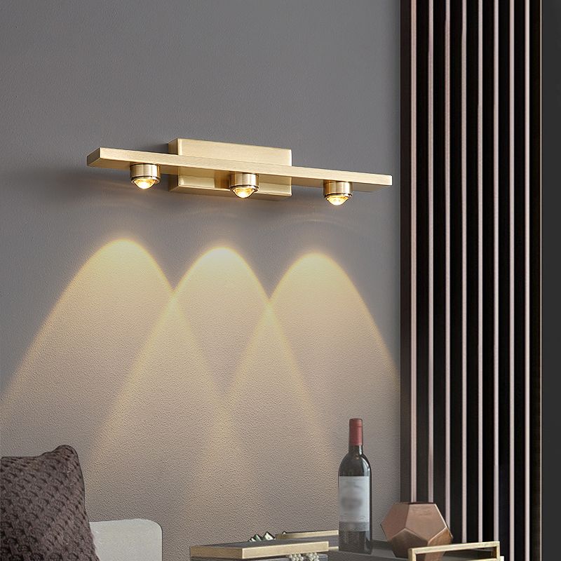 Leigh Moderno LED Ola de Agua Luz de Pared Oro Dormir Sala de Estar Pasillo Metal Acrílico