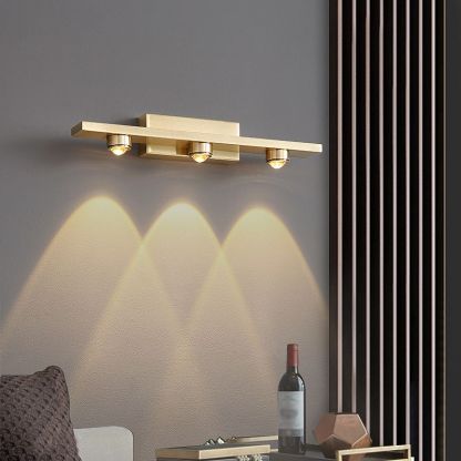 Leigh Moderno LED Ola de Agua Luz de Pared Oro Dormir Sala de Estar Pasillo Metal Acrílico