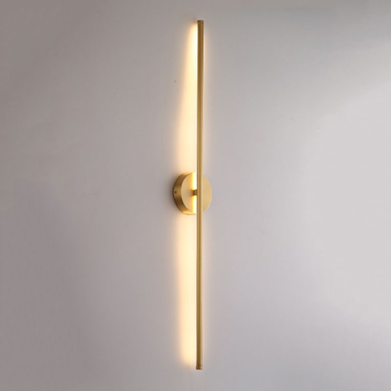 Edge Moderno Lineal LED Aplique Interior Oro Cuarto de Baño Metal