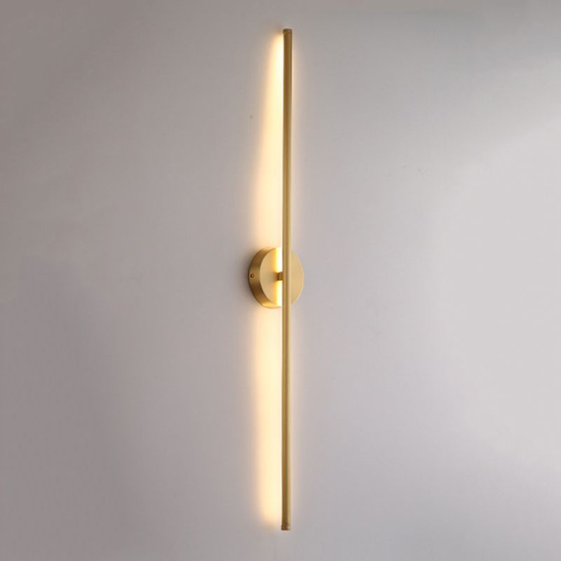 Edge Moderno Lineal LED Aplique Interior Oro Cuarto de Baño Metal
