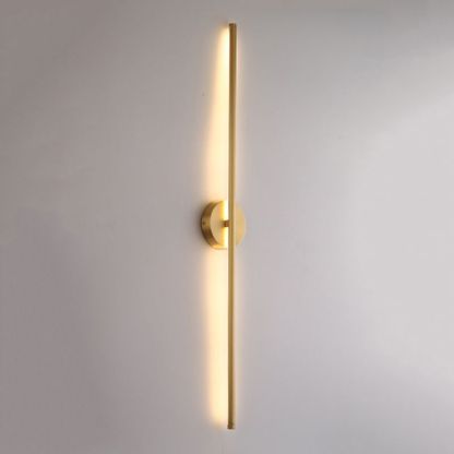 Edge Moderno Lineal LED Aplique Interior Oro Cuarto de Baño Metal