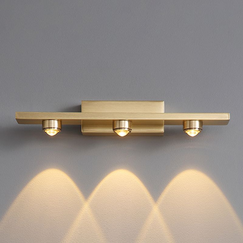 Leigh Moderno LED Ola de Agua Luz de Pared Oro Dormir Sala de Estar Pasillo Metal Acrílico