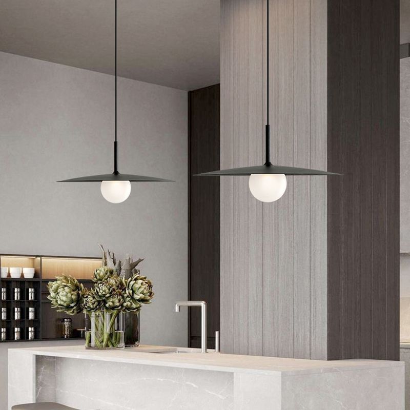 Carins Moderno LED Lámpara Colgante Negro/Blanco/Gris Comedor/Salón/Dormitorio Metal y Vidrio