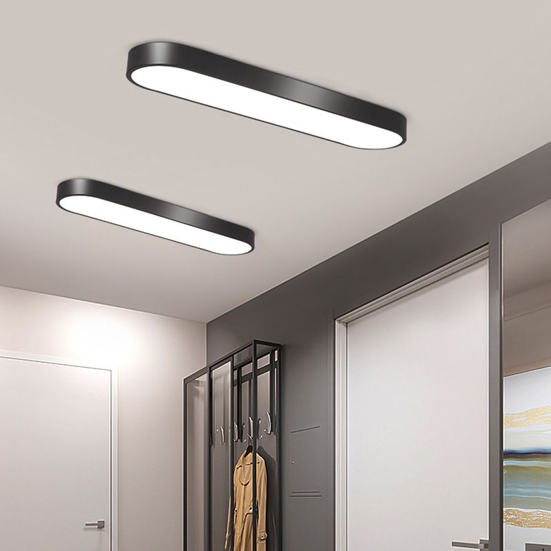 Quinn Moderno LED Lámpara de Techo Blanco/Negro Comedor/Sala de Estar Metal Acrílico