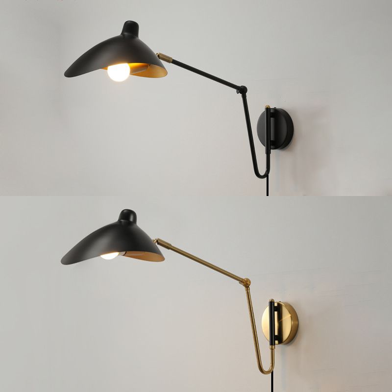 Brady Industrial LED Aplique Negro/Oro Cuarto de Baño/Salón Metal
