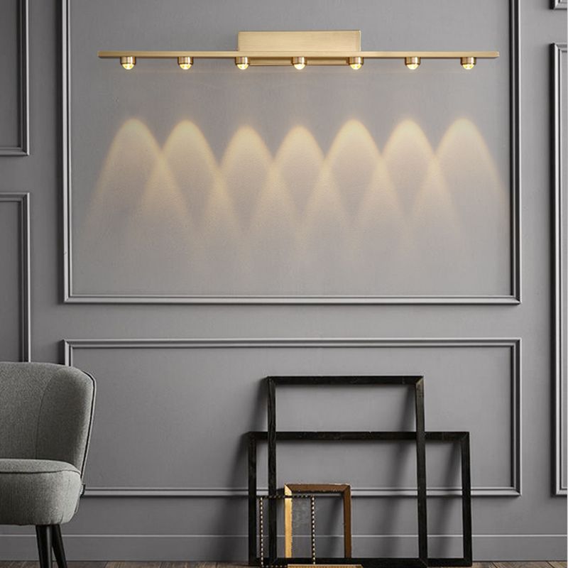 Leigh Moderno LED Ola de Agua Luz de Pared Oro Dormir Sala de Estar Pasillo Metal Acrílico