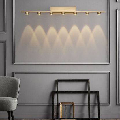 Leigh Moderno LED Ola de Agua Luz de Pared Oro Dormir Sala de Estar Pasillo Metal Acrílico