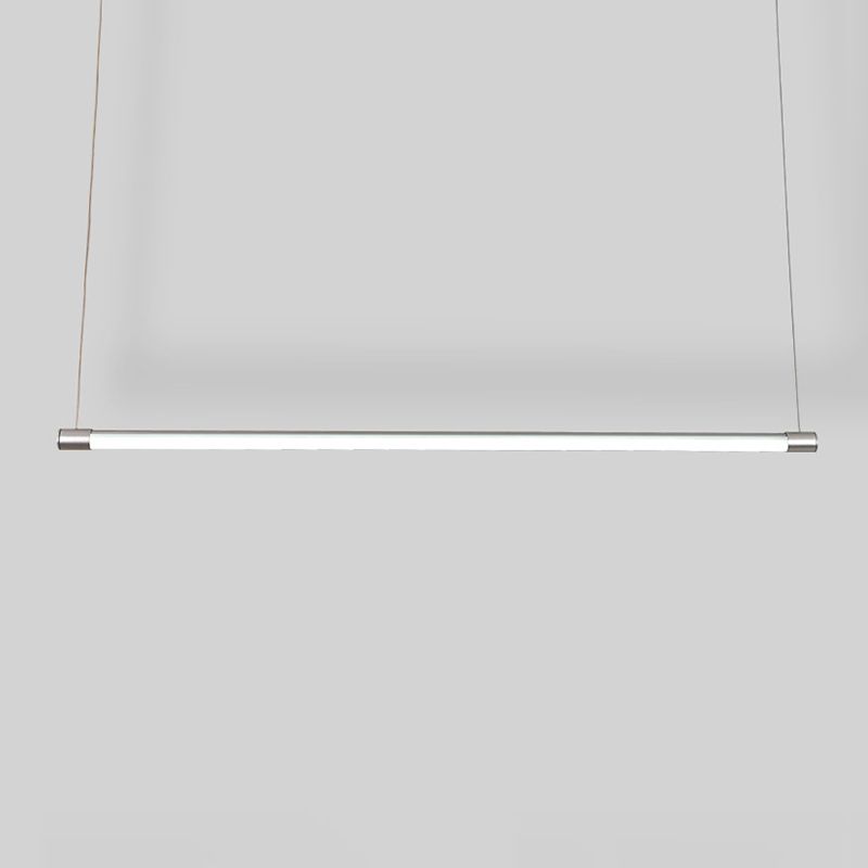 Edge Lineal Moderno Lámpara Colgante Negro y Plata Dormitorio/Salón/Comedor Metal 120/150CM Largo