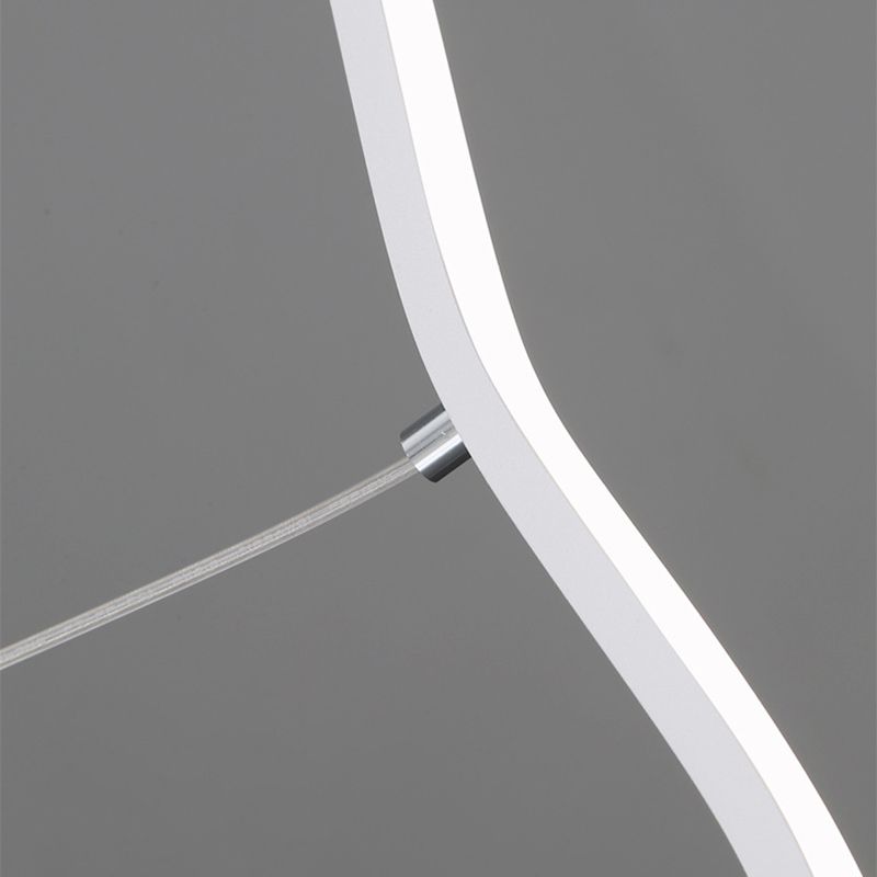 Louise Moderna Lineal Metal Lámpara Colgante Negra/Blanco