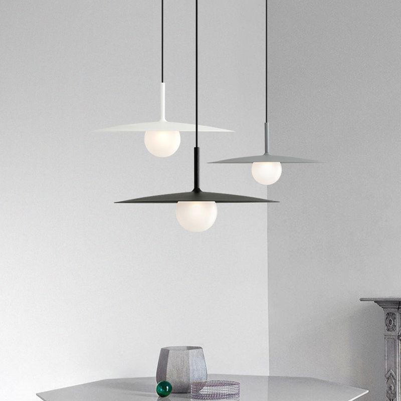 Carins Moderno LED Lámpara Colgante Negro/Blanco/Gris Comedor/Salón/Dormitorio Metal y Vidrio