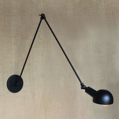 Brady Ajustable Aplique, Metal, Negro, Dormitorio