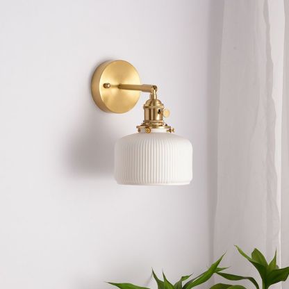 Lottie Moderna LED Apliques de pared Blanco/Dorado para Comedor/Salón Metal