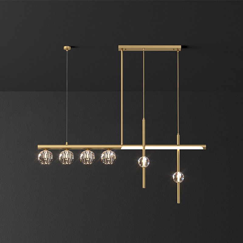 Kirsten Moderno LED Lámpara Colgante Oro Comedor Metal