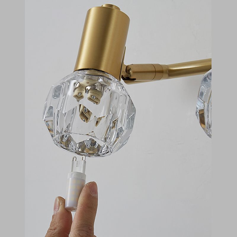 Kristy Lámpara de Pared LED Globo de lPLujo Dorada Baño / Dormitorio Metal Cristal 2 / 3 Luces