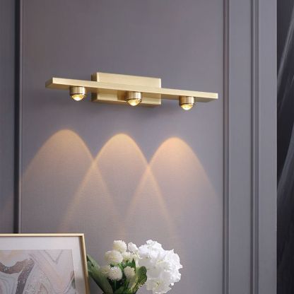 Leigh Moderno LED Ola de Agua Luz de Pared Oro Dormir Sala de Estar Pasillo Metal Acrílico