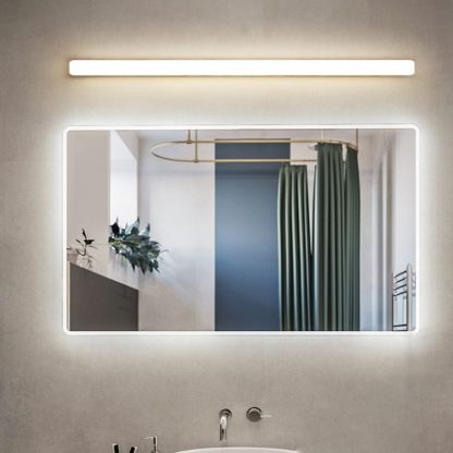 Edge Moderno Aplique Lineal, Blanco, Baño, Acrílico