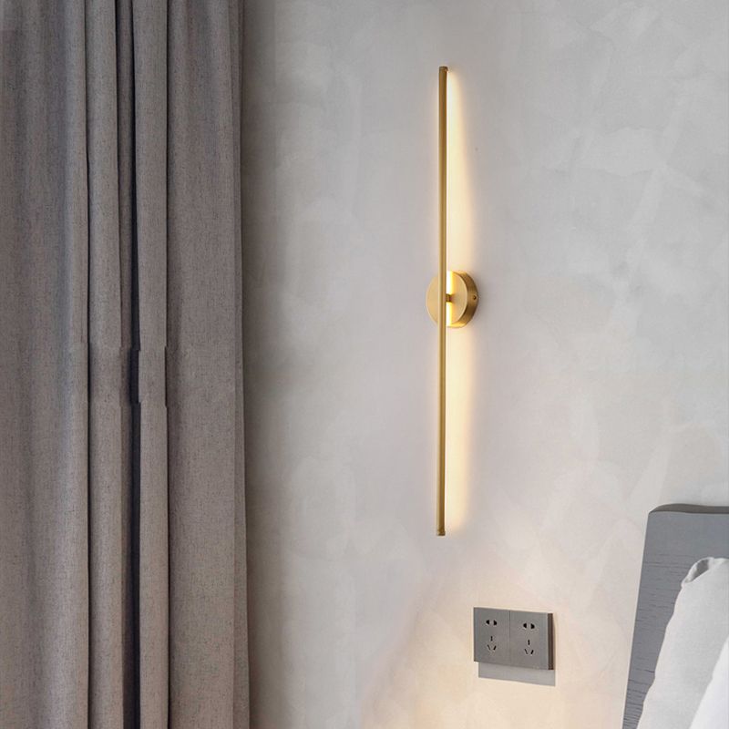 Edge Moderno Lineal LED Aplique Interior Oro Cuarto de Baño Metal