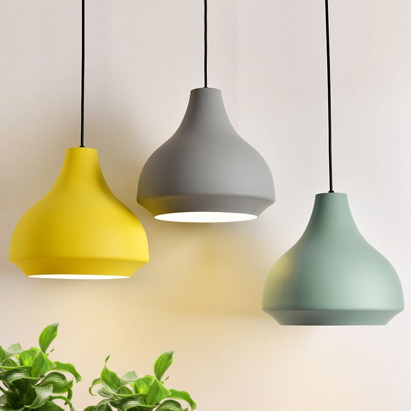 Morandi Moderneo LED Lámpara Colgante Negro/Amarillo Sala de Estar/Comedor Mesa de Comedor Metal