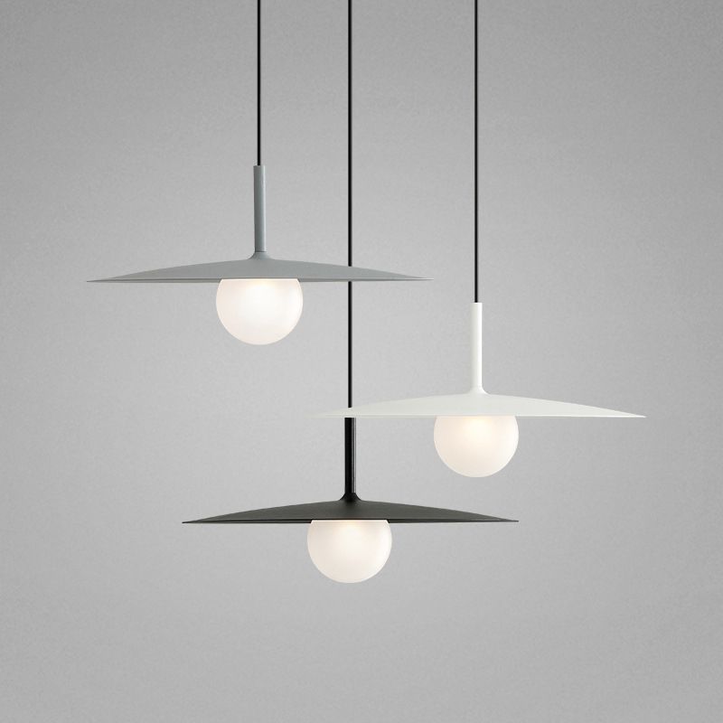 Carins Moderno LED Lámpara Colgante Negro/Blanco/Gris Comedor/Salón/Dormitorio Metal y Vidrio
