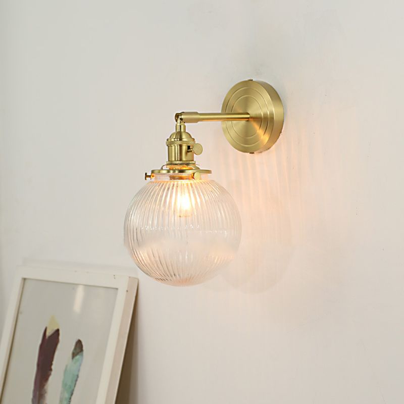 Hailie Lujo Globo/Flores LED Aplique Oro Baño/Dormitorio Metal Vidrio