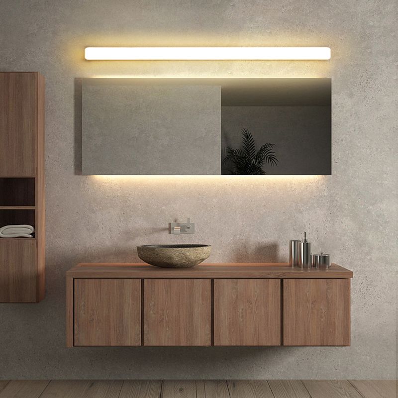 Edge Moderno Aplique Lineal, Blanco, Baño, Acrílico