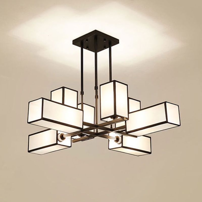 Lacey Design LED Kronleuchte Schwarz/Gold Wohnzimmer/Schlafzimmer Metall Textil