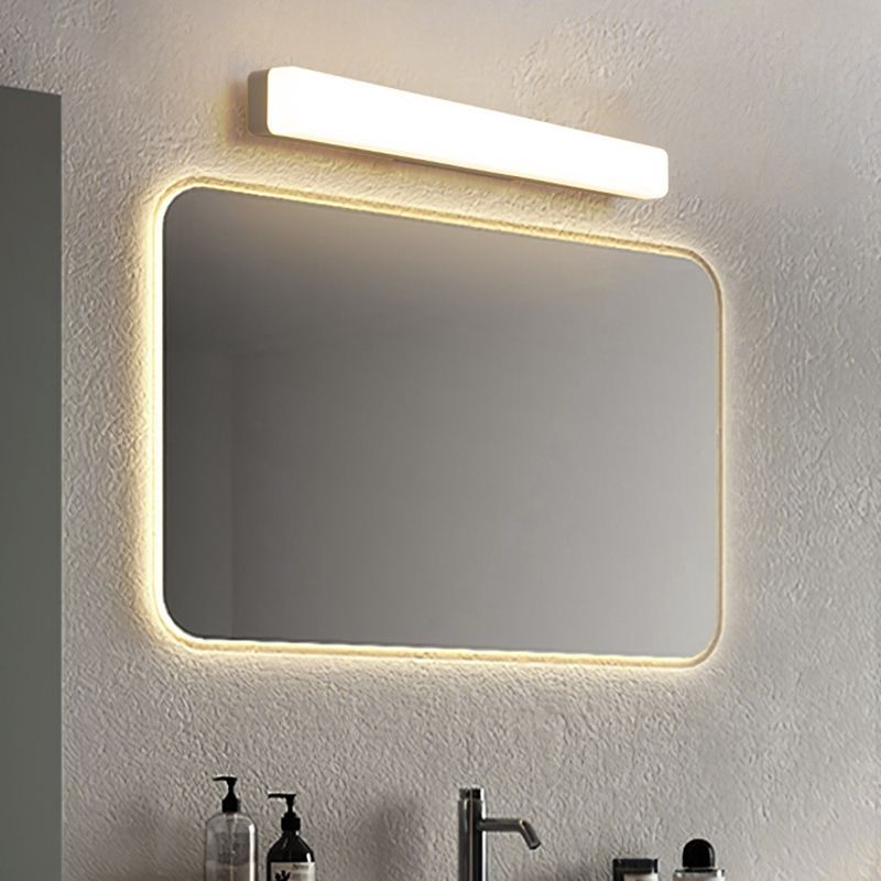 Edge Moderno Aplique Lineal, Blanco, Baño, Acrílico