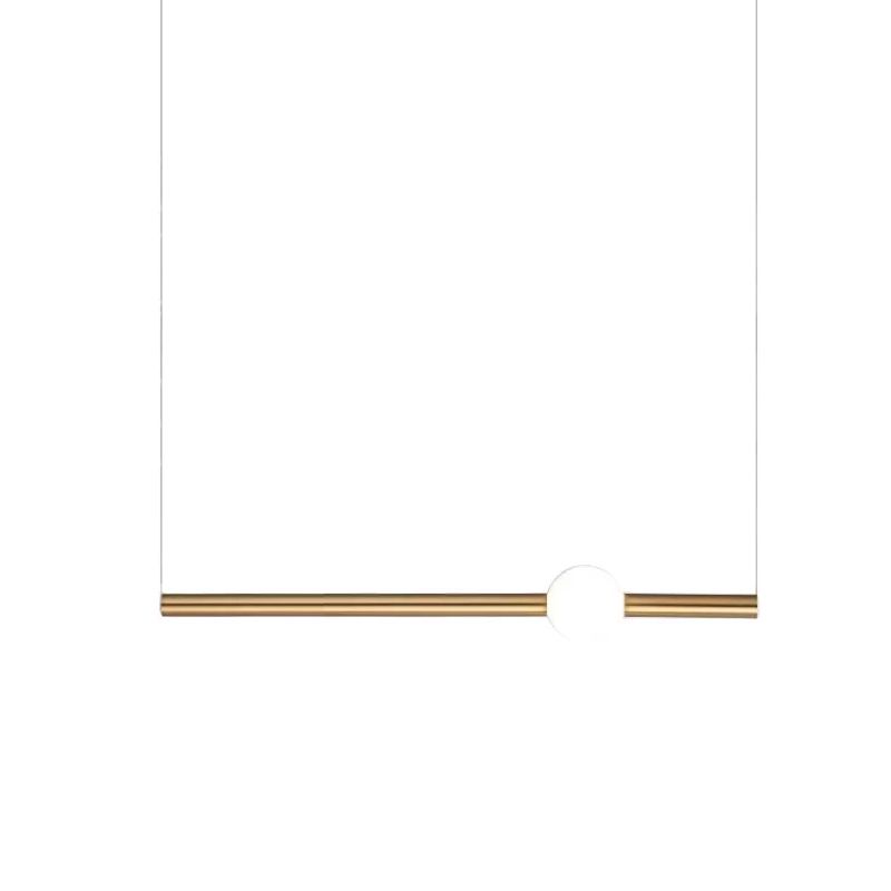 Edge Moderno LED Lámpara Colgante Blanco/Oro Salón/Dormitorio Metal y Vidrio 60CM Largo