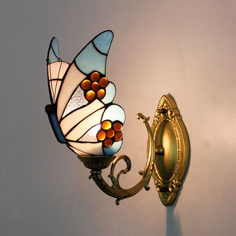 Kady Artístico LED Mariposa Aplique Rojo/Azul/Multicolor/Azul Claro Dormitorio/ Salón/ Vestíbulo Metal/Vidrio