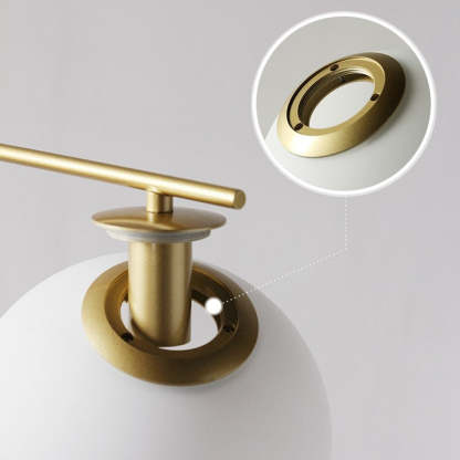 Valentina Moderna Simple Metal/Vidrio Lámpara de Pie Oro