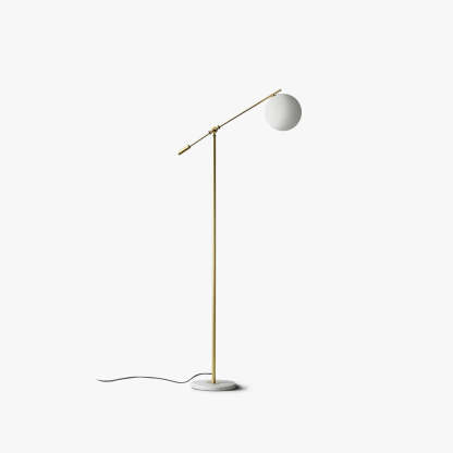 Valentina Moderna Simple Metal/Vidrio Lámpara de Pie Oro