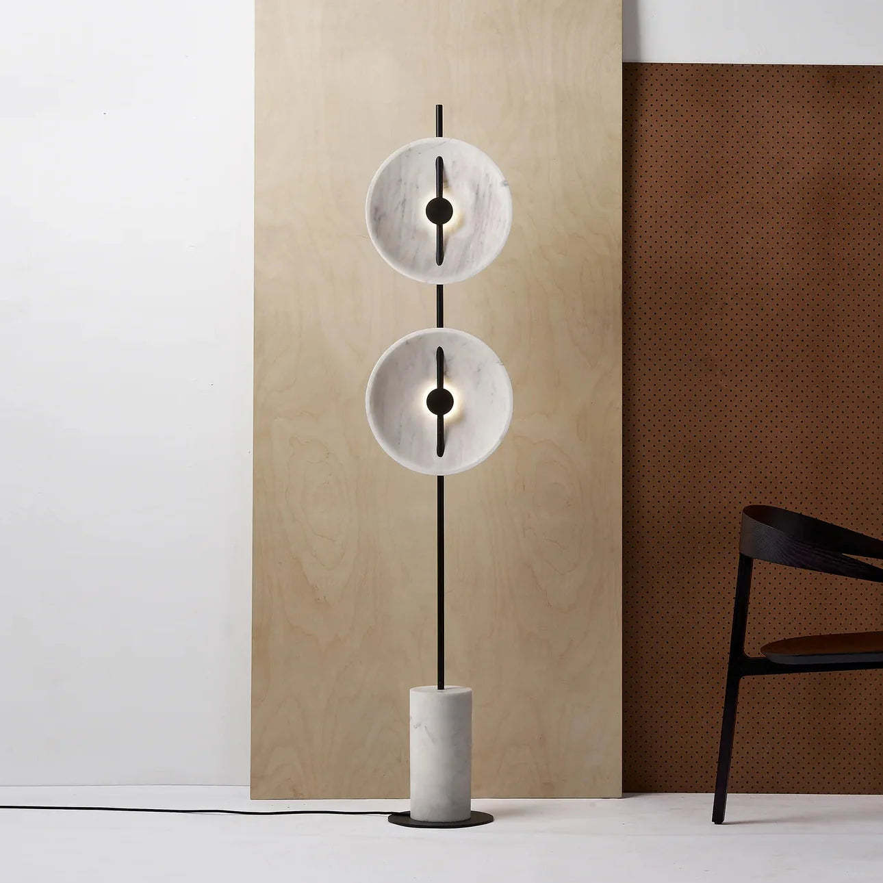 Dune Marble Round Resin Floor Lamp