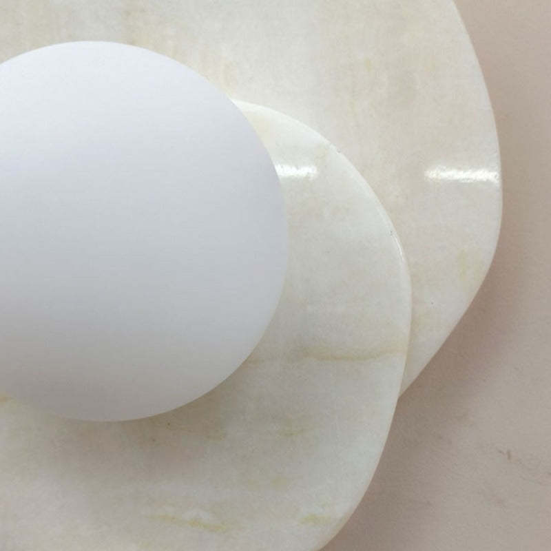 Meza Francés LED Roca Vidrio Interior Aplique Salón