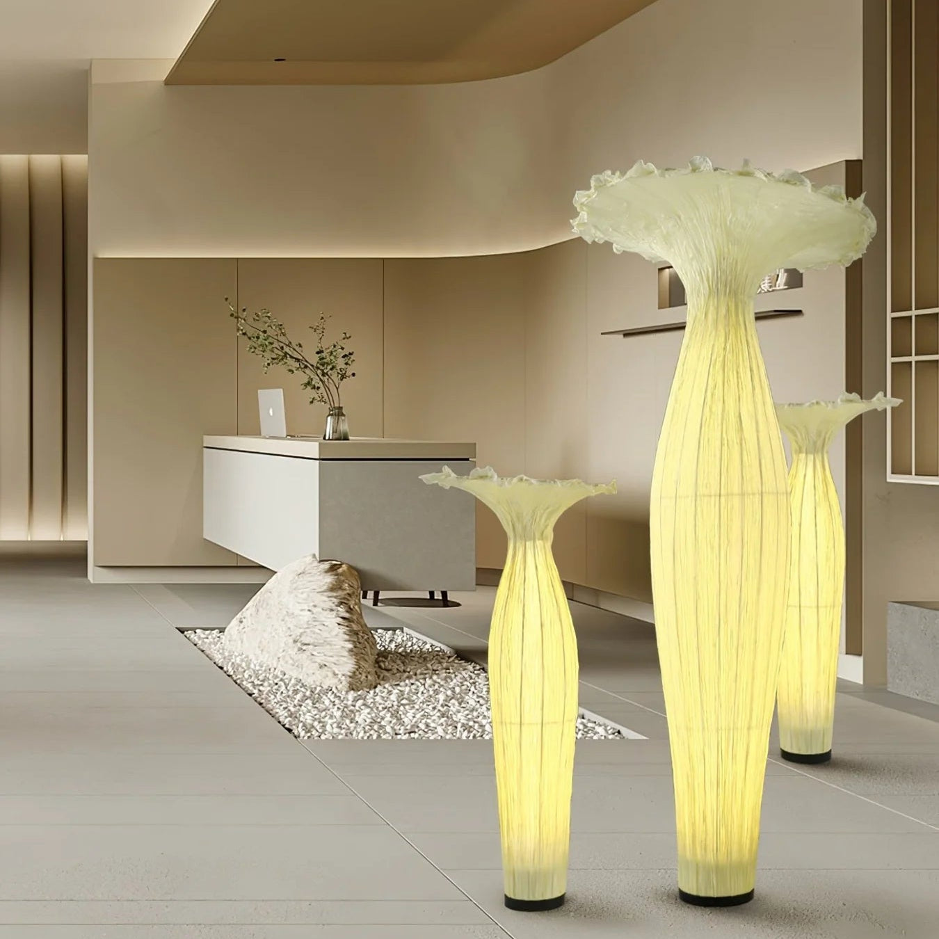 Retro Vase Fabric Floor Lamp