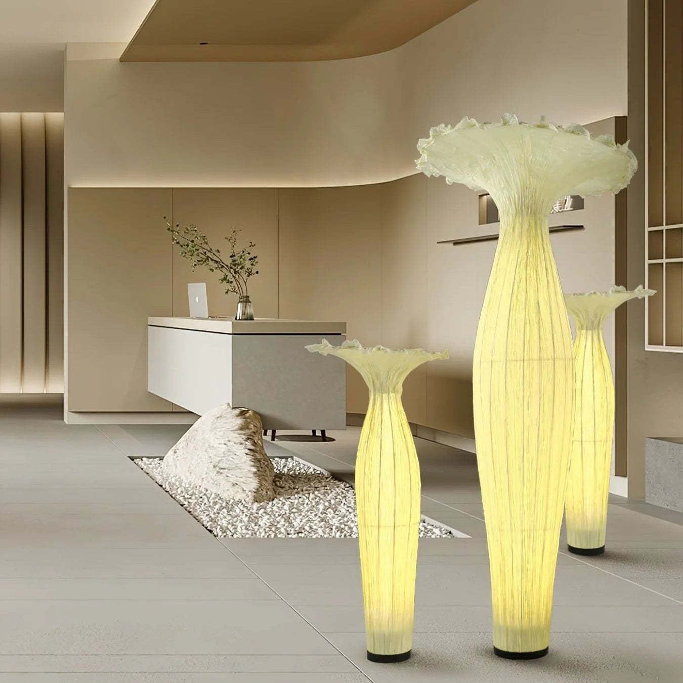 Retro Vase Fabric Floor Lamp