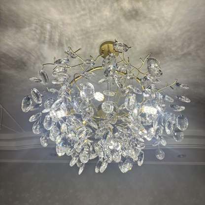 Verona Crystal Cascade Gold Chandelier