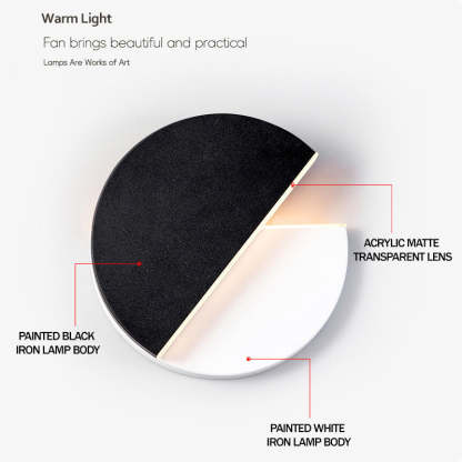 Drehbare Wall Lamp Blanco/Negro LED para Dormitorio y Salón