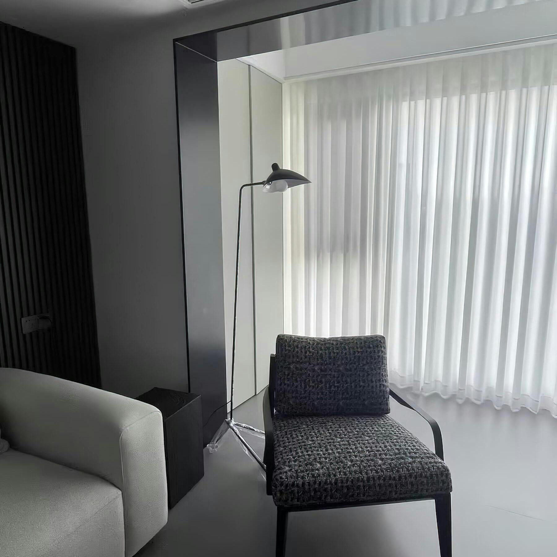 Axis Modern Metal Aluminum Floor Lamp Black