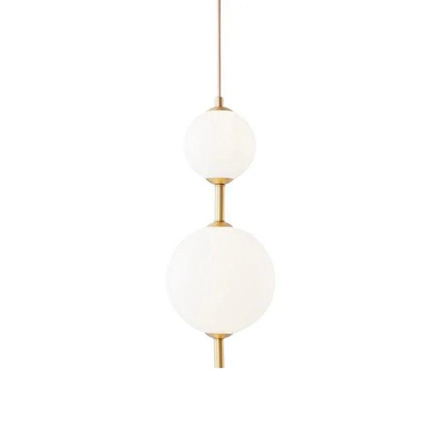 Edge Minimalism Brass Black Metal Glass Pendant Light Bedroom Living Room