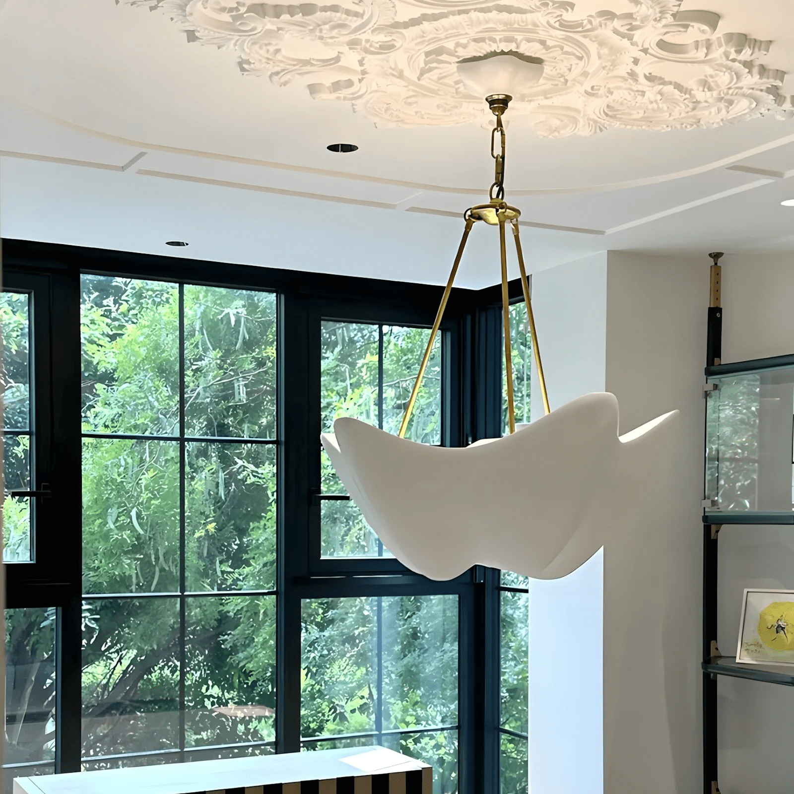Hakka Plaster Wave Sculptural Chandelier