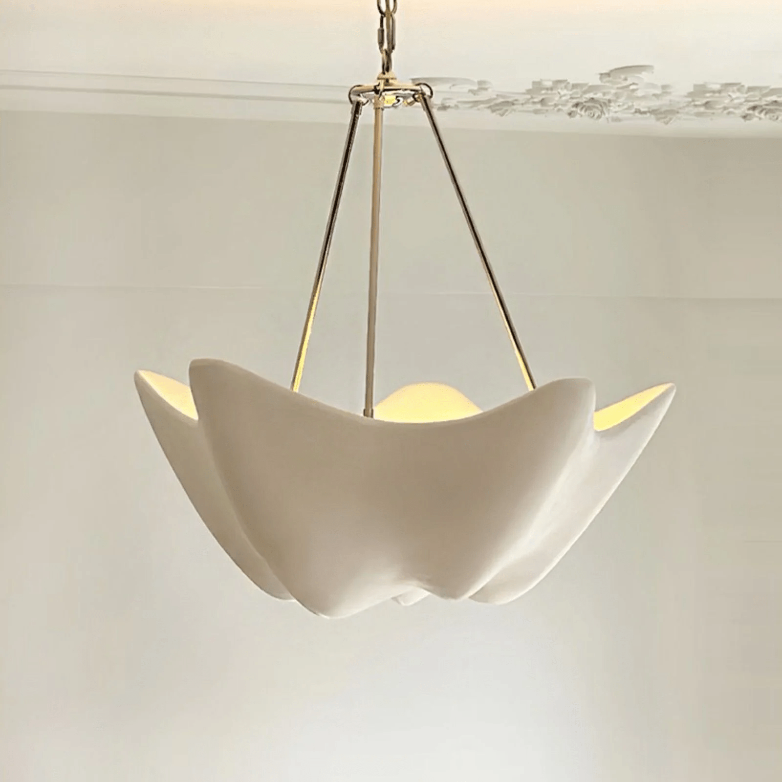 Hakka Plaster Wave Sculptural Chandelier
