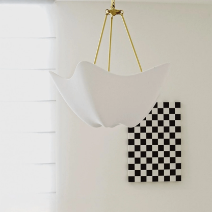 Hakka Plaster Wave Sculptural Chandelier