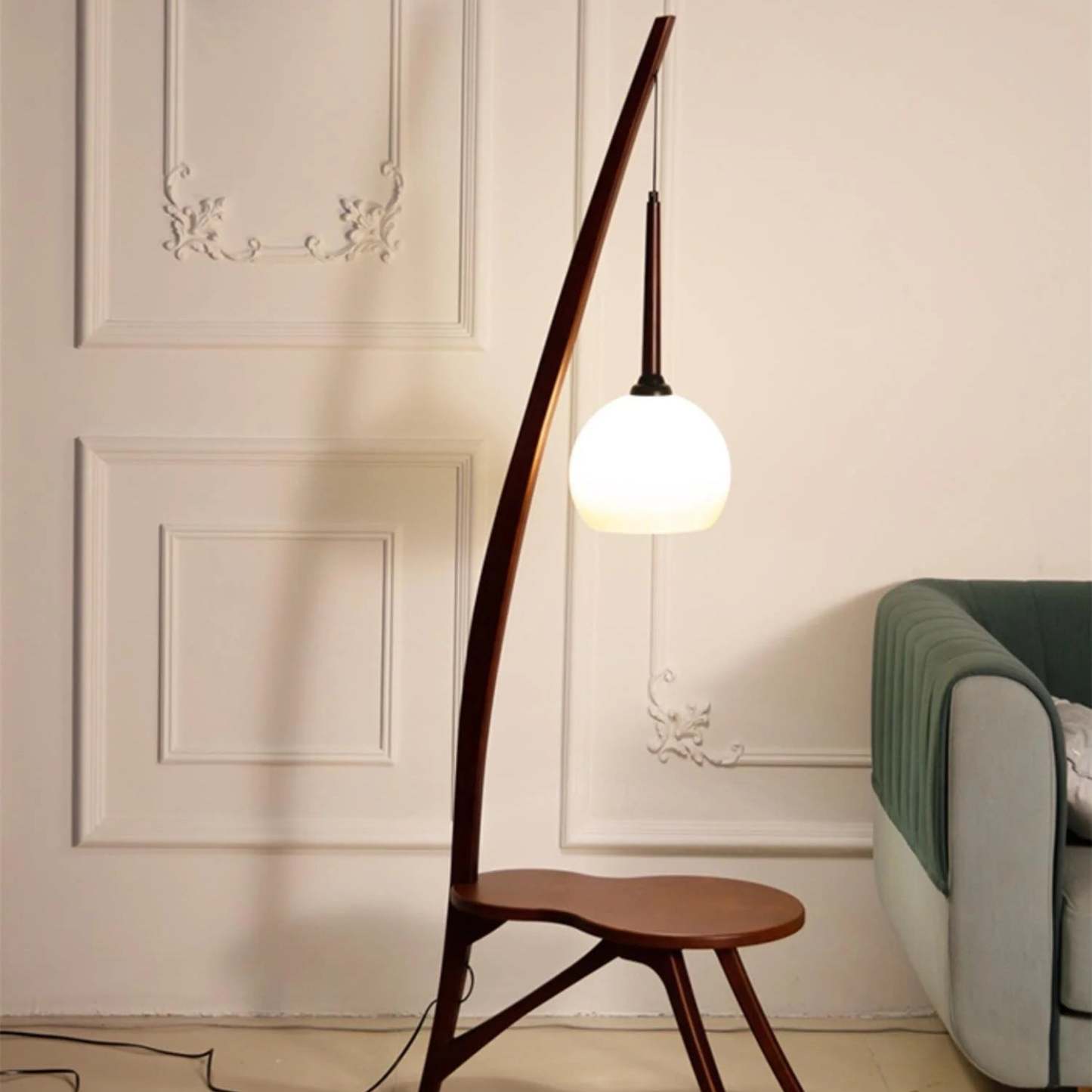 Drift Solid Wood Coffee Table Floor Lamp