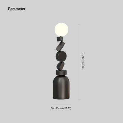 Retro Totem Block Floor Lamp