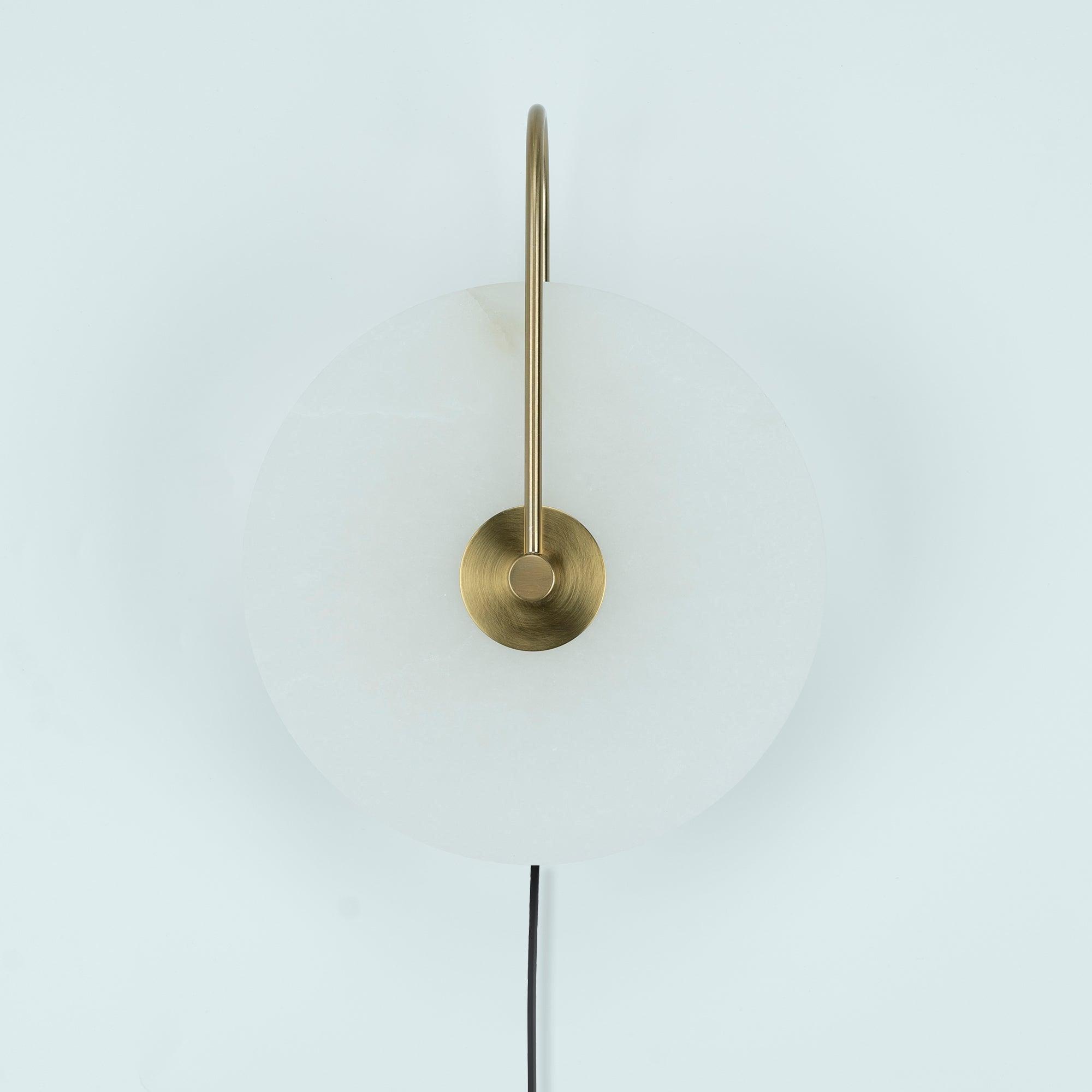 Dune Alabaster LED Plug-In Wall Light