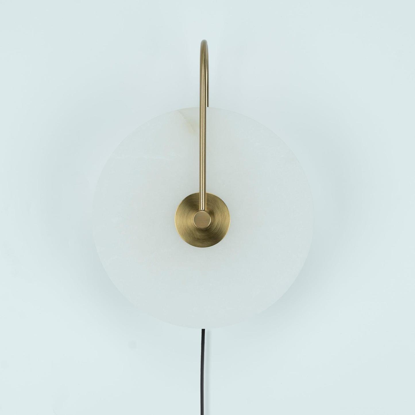 Dune Alabaster LED Plug-In Wall Light